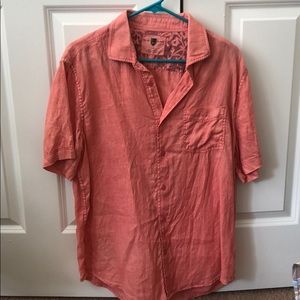 Short sleeve button down polo